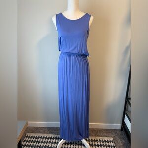 Coveted Clothing Periwinkle Open Back Maxi Dress Medium
